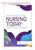 Test Bank for Nursing Today&colon; Transition and Trends&comma; 11th Edition &ndash; 2026 Latest Update Exam Prep
