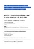  ATI CMS Fundamentals Proctored Exam 2026 &lowbar; Verified Questions & Expert Rationales &lowbar; Scored A&plus; &lowbar; Updated for 2025&ndash;2026&period;pdf