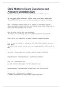 CMC Midterm Exam Questions and Answers Updated 2026