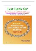 Test Bank for Rector's Community and Public Health Nursing&colon; Promoting the Public's Health 11th Edition by Mary Jo Stanley and Charlene Niemi isbn-9781975238957