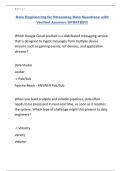 Data Engineering for Streaming Data Questions with 100&percnt; Verified Answers UPDATED&excl;&excl;&excl;&period;