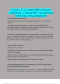 &lpar;C228&rpar; ATI-Community Health <Chapter 1>Overview Questions with Accurate Answers