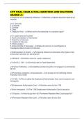 CITP FINAL EXAM ACTUAL QUESTIONS AND SOLUTIONS GRADED A&plus;