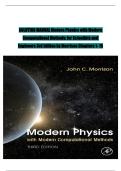 Solution Manual for Modern Physics with Modern Computational Methods&colon; for Scientists and Engineers 3rd Edition by John Morrison&comma; ISBN&colon;9780128177914&comma; All 15 Chapters Covered&comma; Verified Latest 