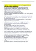 NUFT 341 COMPREHENSIVE EXAM ACTUAL QUESTIONS AND SOLUTIONS GRADED A&plus;