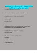 Community Health ATI Questions with Accurate Answers