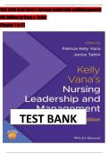 TEST BANK Kelly Vana's Nursing Leadership andManagement 4th Edition by Vana & Tazbir ISBN&colon;9781119596615&comma; Chapter 1 to 31 