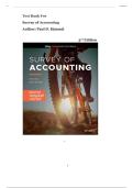Test Bank for Survey of Accounting&comma; 3rd Edition by Paul D&period; Kimmel&period; Latest Edition 2025