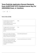 Texas Pesticide Applicators General Standards Exam QUESTIONS WITH Detailed Answer Key For &lpar;2025&vert;2026&rpar; Exam&comma; A&plus; Solutions