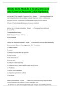 BSNC 1020 Module 2 Test Questions and Correct Answers 2026 Updated&period;