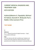 CURRENT Medical Diagnosis & Treatment 2026 Test Bank &vert; CMDT 65th Ed &vert; USMLE-Style Clinical