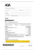 June 2025 AQA GCSE Geography &lpar;8035&rpar; &vert; Combined Question Papers & Mark Schemes