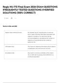 Regis NU-713 Final Exam   2026 EXAM QUESTIONS &vert;FREQUENTLY TESTED QUESTIONS &vert;&vert;VERIFIED SOLUTIONS &lpar;100&percnt; CORRECT&rpar; 