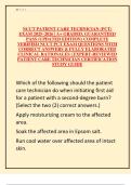 NCCT PATIENT CARE TECHNICIAN &lpar;PCT&rpar; EXAM 2025&ndash;2026 &vert; A&plus; GRADED&comma; GUARANTEED PASS &lpar;UPDATED EDITION&rpar;  Complete Verified NCCT PCT Exam Questions with Correct Answers & Fully Elaborated Clinical Rationales &vert; Expert-Reviewed Patient Care Technician Certification