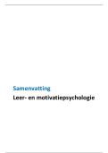 Samenvatting van het vak Leer- en motivatiepsychologie &lpar;LMP&rpar;