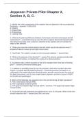 Jeppesen Private Pilot Chapter 2&comma; Section A&comma; B&comma; C&period; Questions and Answers