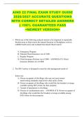 AINS 22 FINAL EXAM STUDY GUIDE  2026&sol;2027 ACCURATE QUESTIONS  WITH CORRECT DETAILED ANSWERS  &vert;&vert; 100&percnt; GUARANTEED PASS  <NEWEST VERSION> 