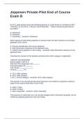 Jeppesen Private Pilot End of Course Exam B&period; Questions and Answers