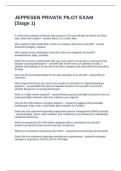JEPPESEN PRIVATE PILOT EXAM &lpar;Stage 1&rpar; QUESTIONS AND ANSWERS 100&percnt; CORRECT