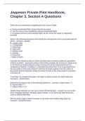 Jeppesen Private Pilot Handbook&comma; Chapter 3&comma; Section A Questions and Answers