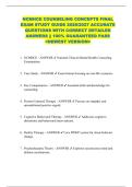 NCMHCE COUNSELING CONCEPTS FINAL  EXAM STUDY GUIDE 2026&sol;2027 ACCURATE  QUESTIONS WITH CORRECT DETAILED  ANSWERS &vert;&vert; 100&percnt; GUARANTEED PASS  <NEWEST VERSION> 