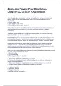 Jeppesen Private Pilot Handbook&comma; Chapter 10&comma; Section A Questions with Solutions