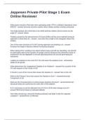 Jeppesen Private Pilot Stage 1 Exam Online Reviewer Questions and Answers