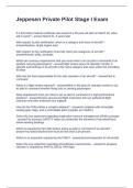 Jeppesen Private Pilot Stage I Exam Questions and Answers