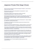 Jeppesen Private Pilot Stage II Exam Questions with Correct Answers