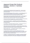 Jeppesen Private Pilot Textbook Chapter 1&period; Section A - Summary Checklist Questions and Answers