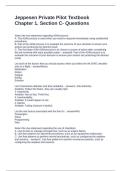 Jeppesen Private Pilot Textbook Chapter 1&period; Section C- Questions Graded A&plus;