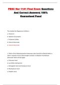 PBSC Nur 1141 Final Exam Questions And Correct Answers&vert; 100&percnt; Guaranteed Pass&excl;