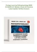 Portage Learning &ndash; Pathophysiology BIOD 331 &sol; NURS 231 &ndash; Module 3 Exam &lpar;All Versions&rpar; Latest Update with Verified Answers 2026&sol;2027