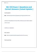 NU-333 Exam 1 Questions and Correct Answers &lpar;Latest Update &rpar;