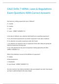 CALE Drills 7 HIPAA&comma; Laws & Regulations Exam Questions With Correct Answers 