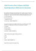 CALE Practice Test 1-Elaine &lpar;ACTCM&rpar; Exam Questions With Correct Answers