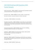 CMI 3358 Final Exam EKO Questions With Correct Answers 