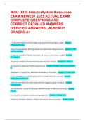 WGU D335 Intro to Python Resources EXAM NEWEST 2025 ACTUAL EXAM COMPLETE QUESTIONS AND CORRECT DETAILED ANSWERS &lpar;VERIFIED ANSWERS&rpar; &vert;ALREADY GRADED A&plus;