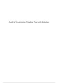 Audit of Inventories Practice Test with Solutions &ndash; Auditing Procedures & Exam Review