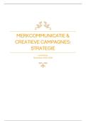 Merkcommunicatie & creatieve campagnes&colon; strategie samenvatting