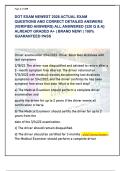 DOT EXAM NEWEST 2026 ACTUAL EXAM  QUESTIONS AND CORRECT DETAILED ANSWERS  &lpar;VERIFIED ANSWERS&rpar; ALL ANSWERED &lbrace;320 Q & A&rcub;  ALREADY GRADED A&plus; &vert; BRAND NEW&excl; &vert; 100&percnt;  GUARANTEED PASS