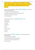 NURB 240 EXAM 1 QUESTIONS AND ANSWERS 2025&sol;2026 LATEST DOWNLOADED A COMPLETE SOLUTION ALL ANSWERS 100&percnt; CORRECT DETAILED&sol;VERIFIED BEST RATED A&plus; FOR SUCCESS