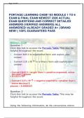 PORTAGE LEARNING CHEM 103 MODULE 1 TO 6  EXAM & FINAL EXAM NEWEST 2026 ACTUAL  EXAM QUESTIONS AND CORRECT DETAILED  ANSWERS &lpar;VERIFIED ANSWERS&rpar; ALL  ANSWERED&sol; ALREADY GRADED A&plus; &vert; BRAND  NEW&excl; &vert; 100&percnt; GUARANTEED PASS 