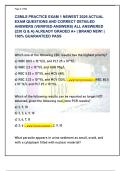 CSMLS PRACTICE EXAM 1 NEWEST 2026 ACTUAL  EXAM QUESTIONS AND CORRECT DETAILED  ANSWERS &lpar;VERIFIED ANSWERS&rpar; ALL ANSWERED  &lbrace;230 Q & A&rcub; ALREADY GRADED A&plus; &vert; BRAND NEW&excl; &vert;  100&percnt; GUARANTEED PASS 