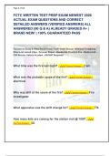 FCTC WRITTEN TEST PREP EXAM NEWEST 2026  ACTUAL EXAM QUESTIONS AND CORRECT  DETAILED ANSWERS &lpar;VERIFIED ANSWERS&rpar; ALL  ANSWERED &lbrace;90 Q & A&rcub; ALREADY GRADED A&plus; &vert;  BRAND NEW&excl; &vert; 100&percnt; GUARANTEED PASS