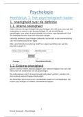 Samenvatting Psychologie