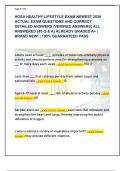 HOSA HEALTHY LIFESTYLE EXAM NEWEST 2026  ACTUAL EXAM QUESTIONS AND CORRECT  DETAILED ANSWERS &lpar;VERIFIED ANSWERS&rpar; ALL  ANSWERED &lbrace;45 Q & A&rcub; ALREADY GRADED A&plus; &vert;  BRAND NEW&excl; &vert; 100&percnt; GUARANTEED PASS