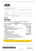 2025 AQA GCSE HISTORY Paper 1 Section A&sol;A America&comma; 1840&ndash;1895&colon; Expansion and  Consolidation Question Paper & Mark Scheme &lpar;Merged&rpar; June 2025 &lbrack;VERIFIEd
