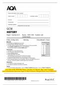 2025 AQA GCSE HISTORY Paper 1 Section A&sol;C Russia&comma; 1894&ndash;1945&colon; Tsardom  and Communism Question Paper & Mark Scheme &lpar;Merged&rpar; June 2025 &lbrack;VERIFIED&rsqb;