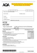 2025 AQA GCSE HISTORY Paper 1 Section B&sol;A Conflict and  Tension&colon; The First World War&comma; 1894&ndash;1918 Question Paper &  Mark Scheme &lpar;Merged&rpar; June 2025 &lbrack;VERIFIED&rsqb;